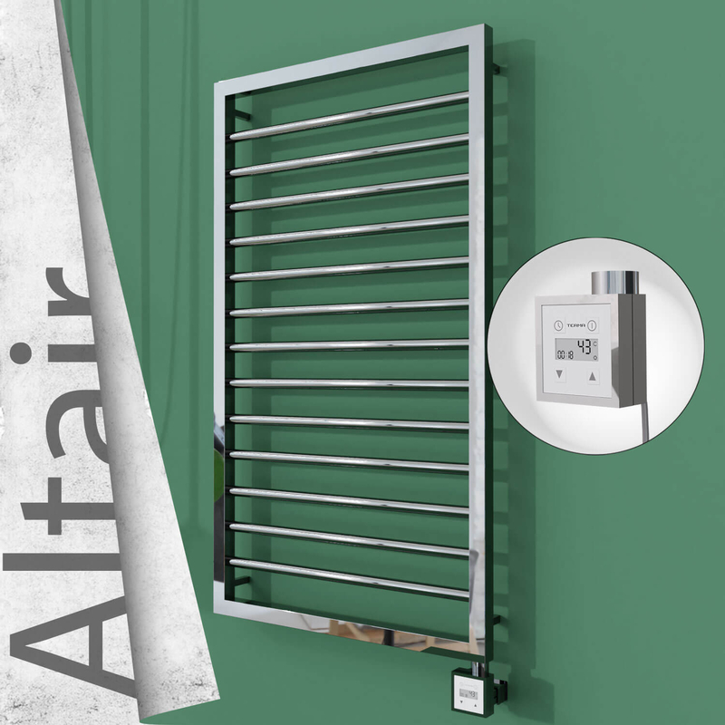 Altair Sèche-serviettes Électrique en Inox 500x1040 Poli Miroir (KTX3 Thermostat) 300W 