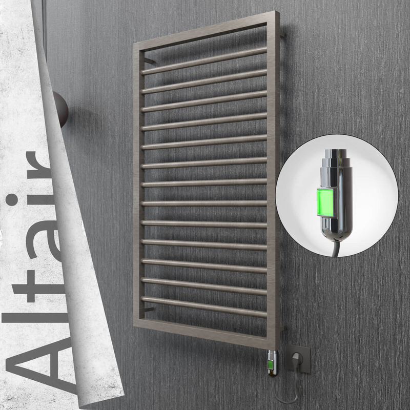 Altair Sèche-serviettes Électrique en Inox 500x1040 Poli Satiné (Interrupteur Marche/Arrêt) 300W 