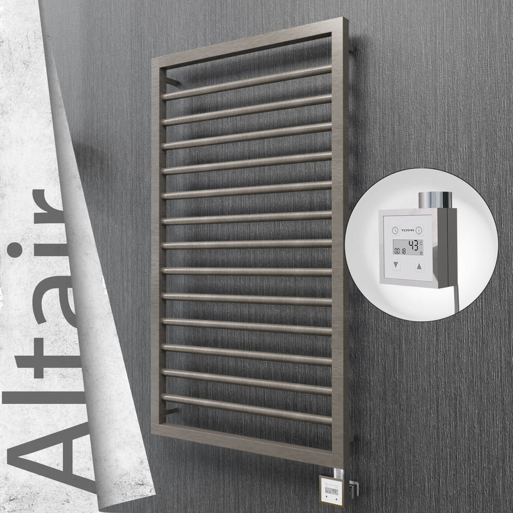Altair Sèche-serviettes Électrique en Inox 500x1040 Poli Satiné (KTX3 Thermostat) 300W - 1