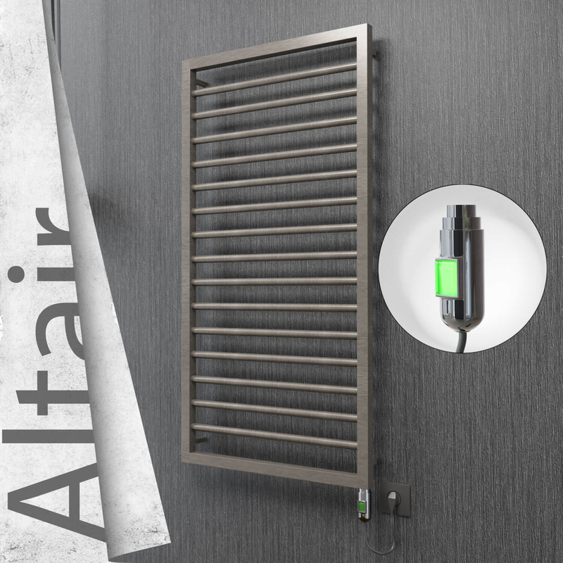 Altair Sèche-serviettes Électrique en Inox 500x1180 Poli Satiné (Interrupteur Marche/Arrêt) 300W 
