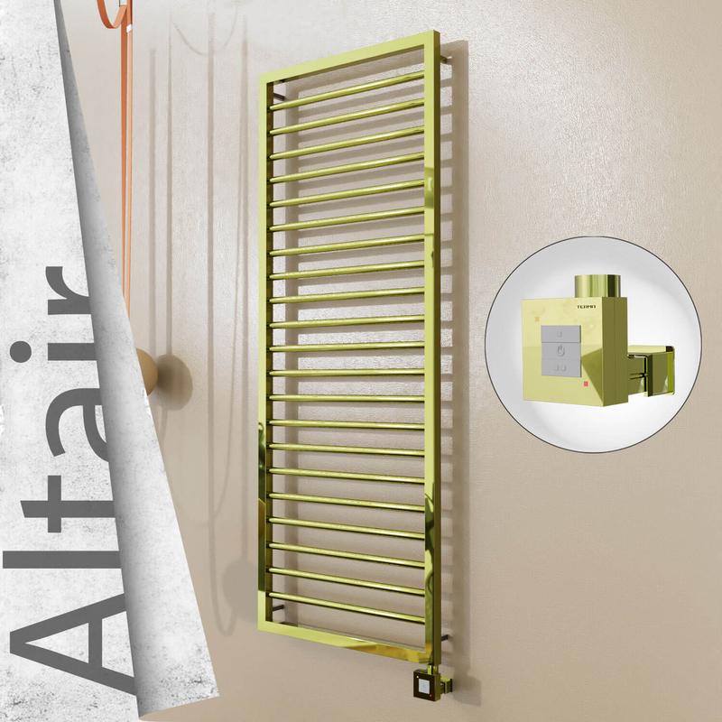 Altair Sèche-serviettes Électrique en Inox 500x1600 Doré (KTX1 Thermostat) 600W 