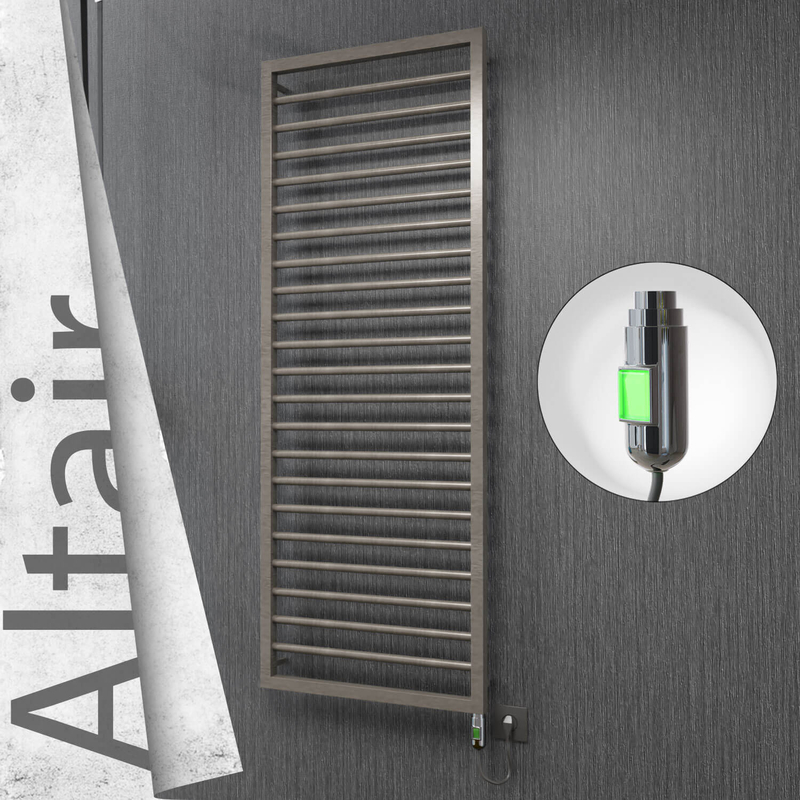 Altair Sèche-serviettes Électrique en Inox 500x1600 Poli Satiné (Interrupteur Marche/Arrêt) 600W 