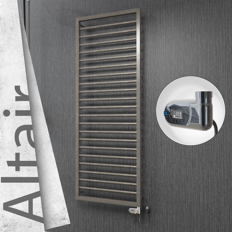 Altair Sèche-serviettes Électrique en Inox 500x1600 Poli Satiné (Thesis Thermostat) 600W 