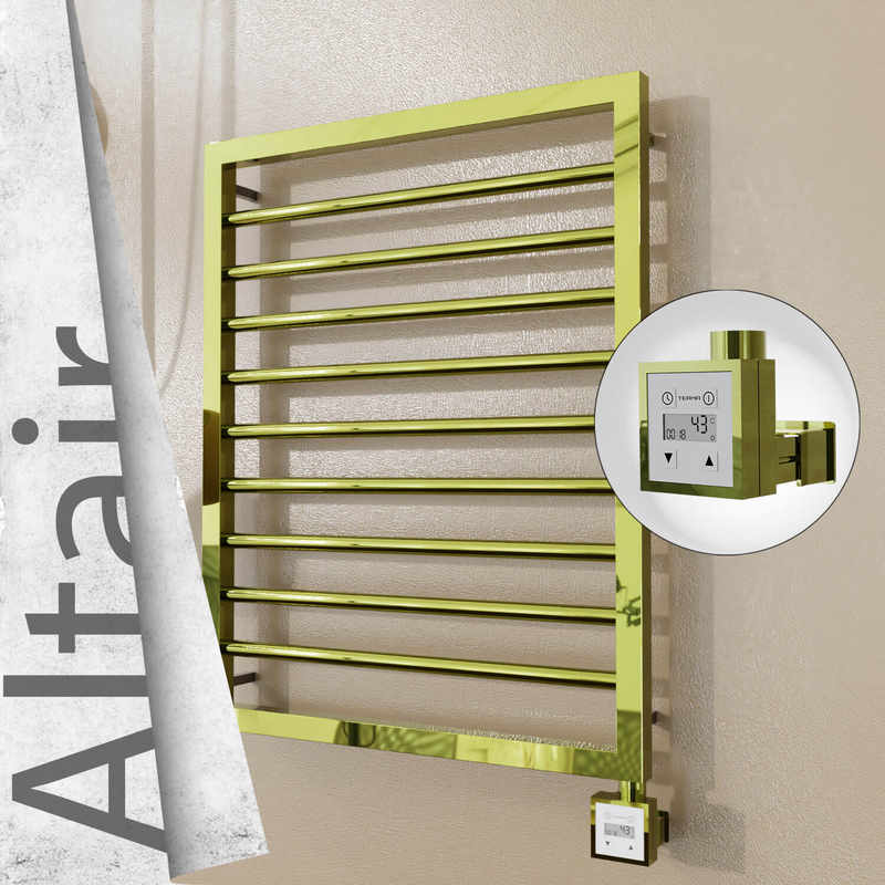Altair Sèche-serviettes Électrique en Inox 500x760 Doré (KTX3 Thermostat) 200W 