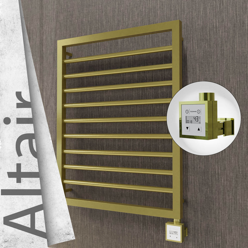 Altair Sèche-serviettes Électrique en Inox 500x760 Doré Satiné (KTX3 Thermostat) 200W 