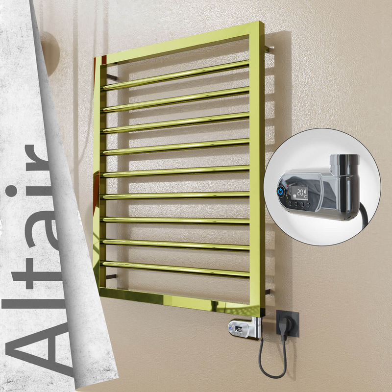 Altair Sèche-serviettes Électrique en Inox 500x760 Doré (Thesis Thermostat) 200W 