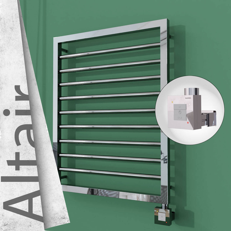 Altair Sèche-serviettes Électrique en Inox 500x760 Poli Miroir (KTX1 Thermostat) 200W 