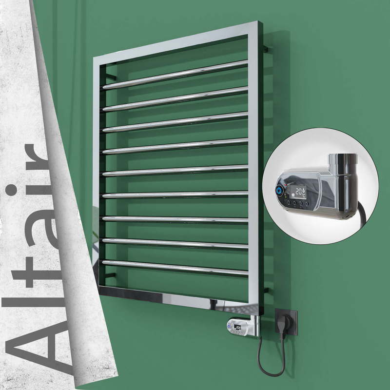 Altair Sèche-serviettes Électrique en Inox 500x760 Poli Miroir (Thesis Thermostat) 200W 