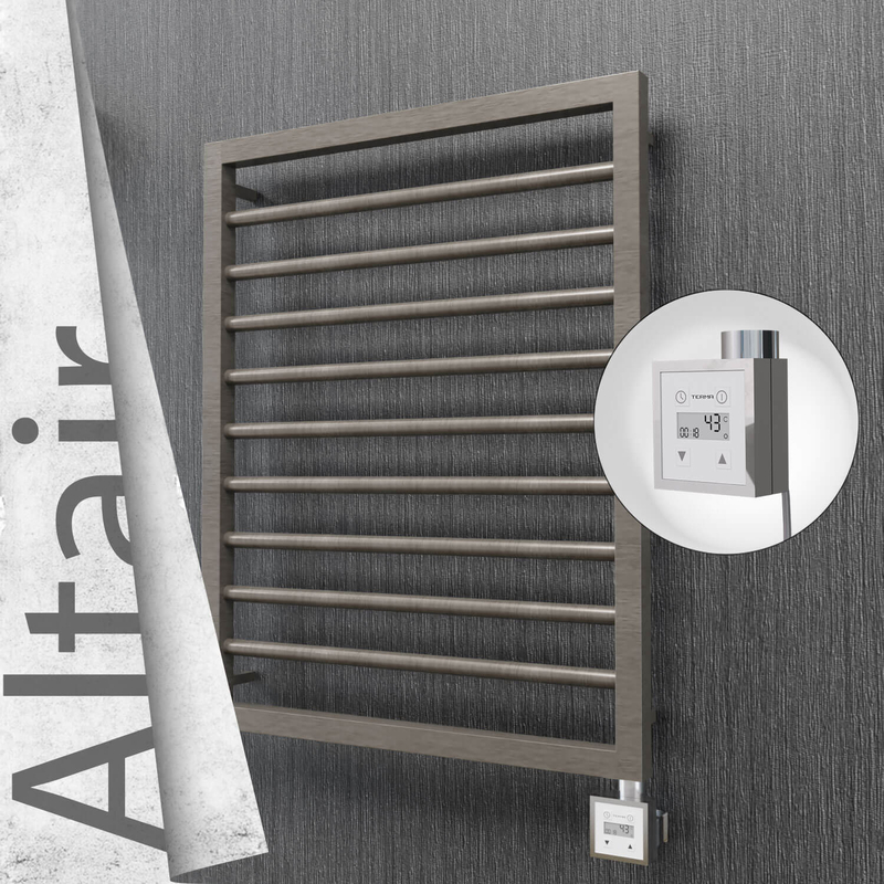 Altair Sèche-serviettes Électrique en Inox 500x760 Poli Satiné (KTX3 Thermostat) 200W 