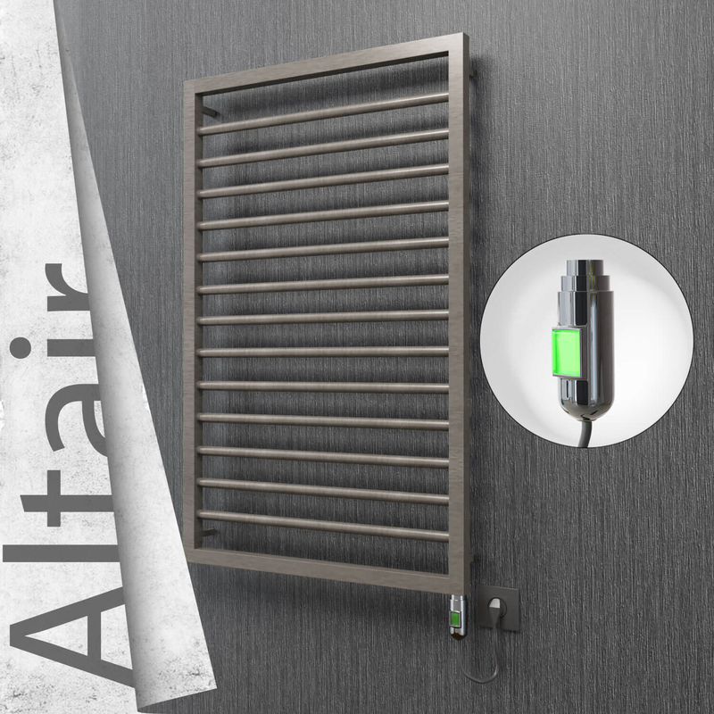 Altair Sèche-serviettes Électrique en Inox 600x1040 Poli Satiné (Interrupteur Marche/Arrêt) 300W 