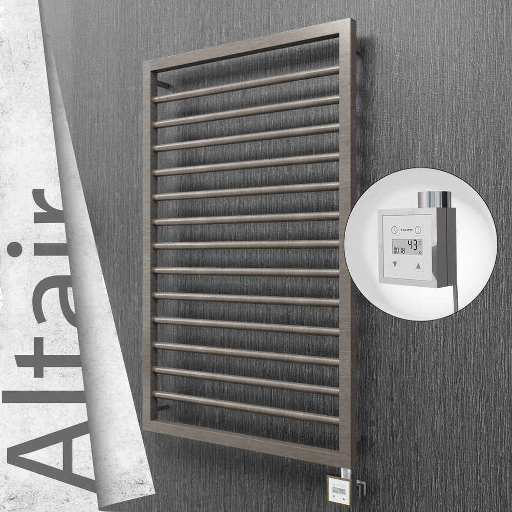 Altair Sèche-serviettes Électrique en Inox 600x1040 Poli Satiné (KTX3 Thermostat) 300W - 1