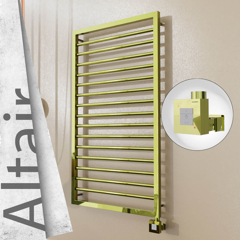 Altair Sèche-serviettes Électrique en Inox 600x1180 Doré (KTX1 Thermostat) 300W 