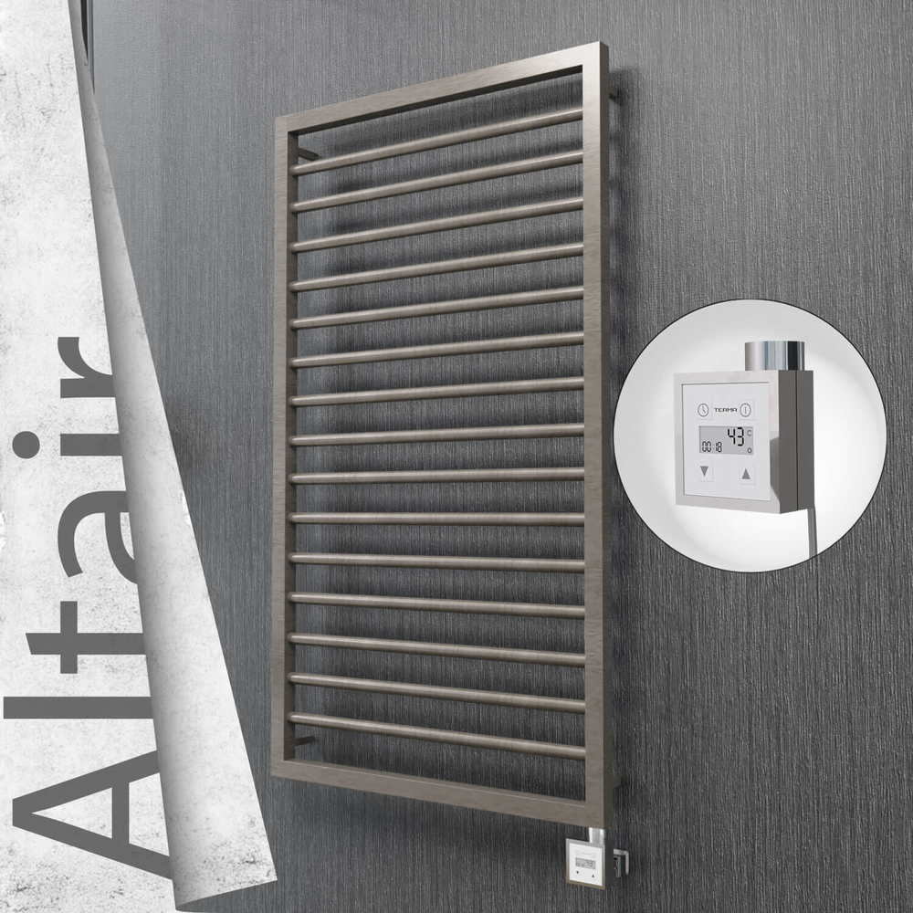 Altair Sèche-serviettes Électrique en Inox 600x1180 Poli Satiné (KTX3 Thermostat) 300W - 1