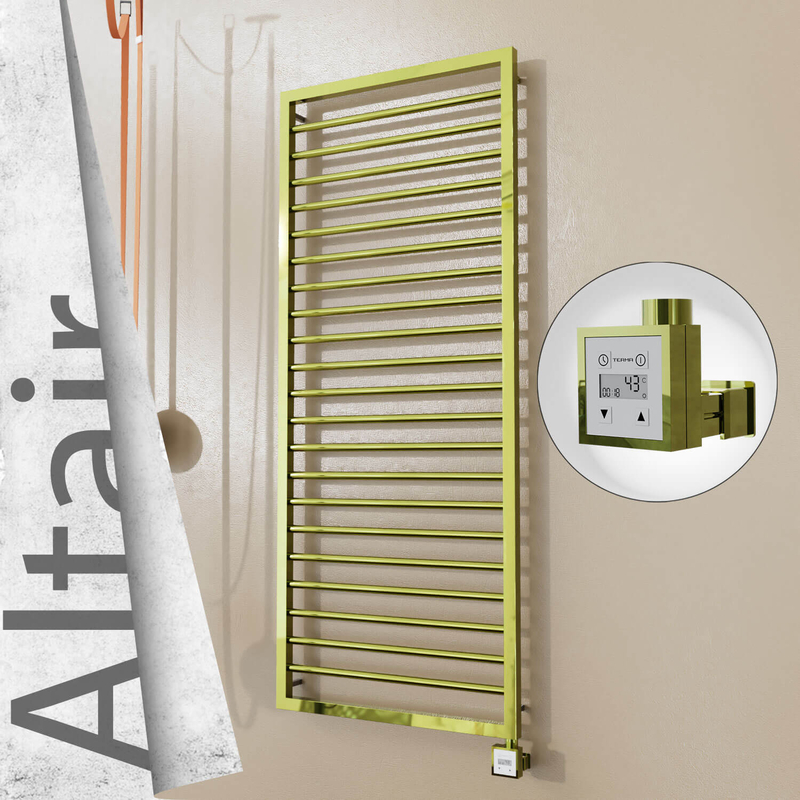 Altair Sèche-serviettes Électrique en Inox 600x1600 Doré (KTX3 Thermostat) 600W 