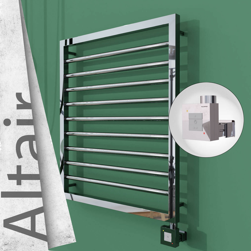 Altair Sèche-serviettes Électrique en Inox 600x760 Poli Miroir (KTX1 Thermostat) 300W 