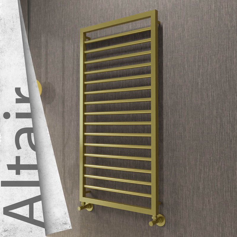Altair Sèche-serviettes en Inox 500x1180 Doré Satiné