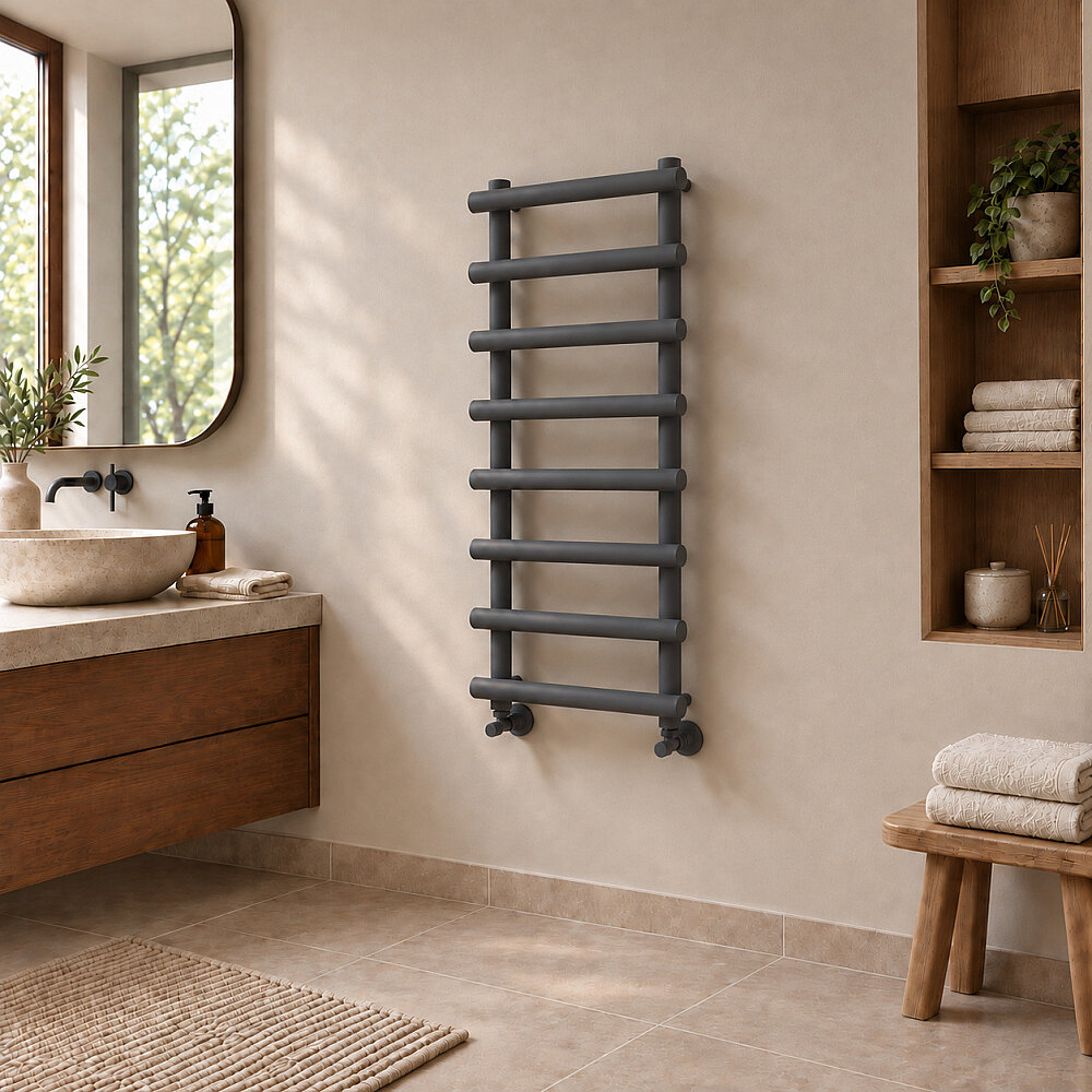 Amazon Decorative Towel Rail 500x1150 Dark Anthracite - 1