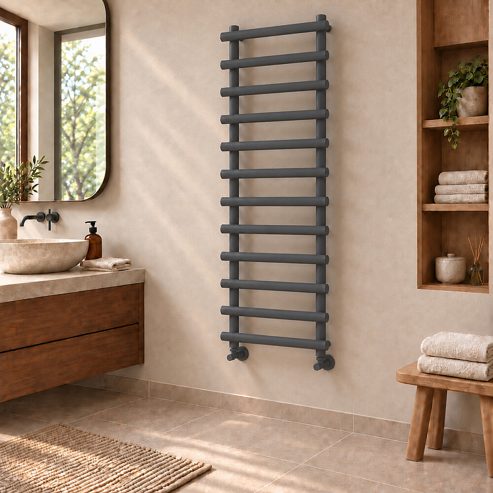 Amazon Decorative Towel Rail 600x1750 Dark Anthracite - 1