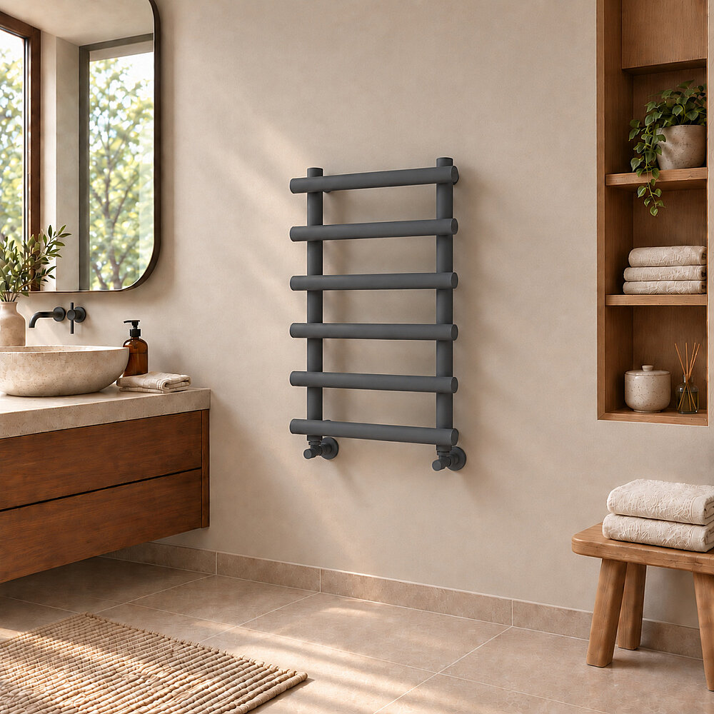 Amazon Decorative Towel Rail 600x850 Dark Anthracite - 1