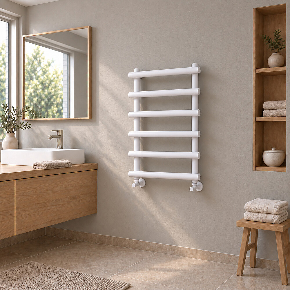 Amazon Decorative Towel Rail 600x850 White - 1