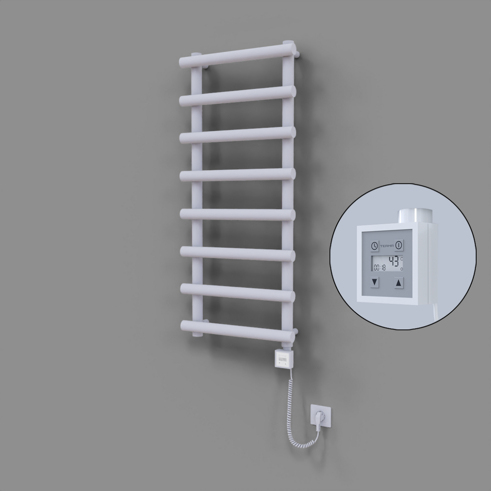 Amazon Dekoratif Elektrikli Havlupan 500x1150 Beyaz (KTX3 Termostat) 600W Spiral Kablolu - 1