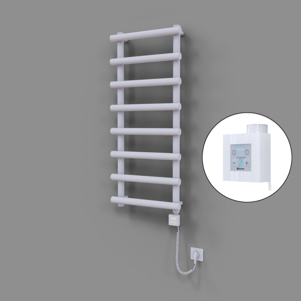 Amazon Dekoratif Elektrikli Havlupan 500x1150 Beyaz (KTX4 Termostat) 600W Spiral Kablolu - 1