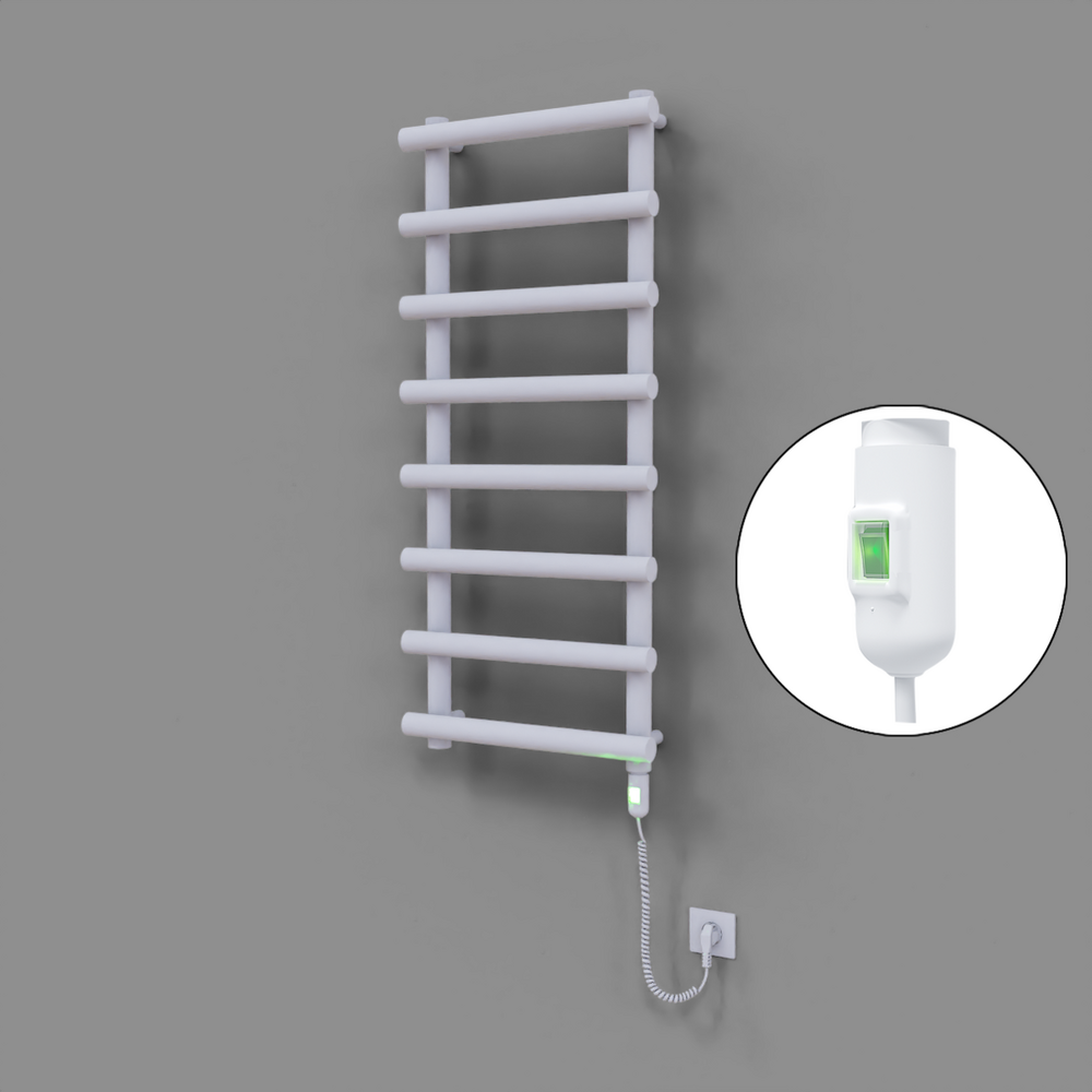 Amazon Dekoratif Elektrikli Havlupan 500x1150 Beyaz (On/Off Düğmeli) 600W - 1