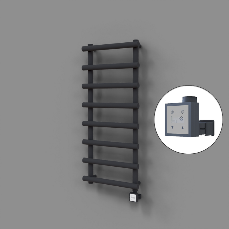 Amazon Dekoratif Elektrikli Havlupan 500x1150 Koyu Antrasit (KTX3 Termostat) 600W 