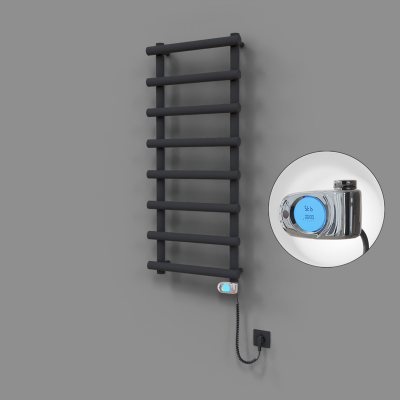Amazon Dekoratif Elektrikli Havlupan 500x1150 Koyu Antrasit (Musa Termostat) 600W 