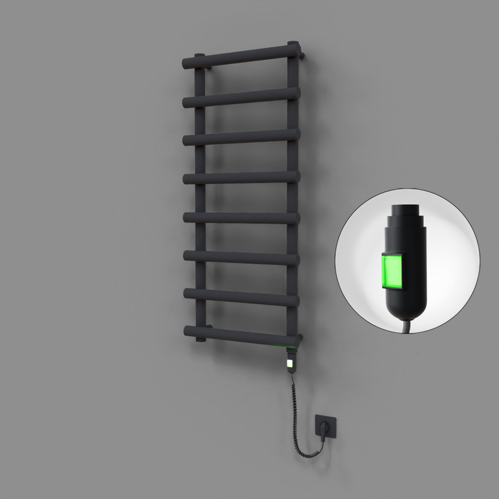 Amazon Dekoratif Elektrikli Havlupan 500x1150 Koyu Antrasit (On/Off Düğmeli) 600W - 1