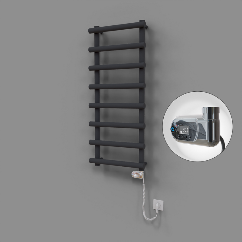 Amazon Dekoratif Elektrikli Havlupan 500x1150 Koyu Antrasit (Thesis Termostat) 600W 