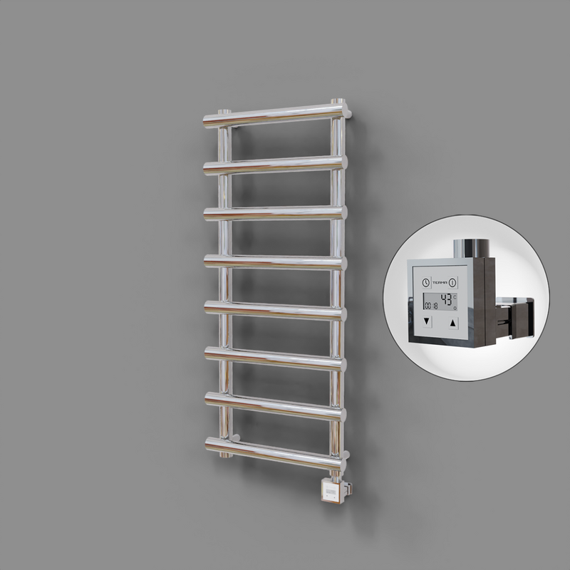 Amazon Dekoratif Elektrikli Havlupan 500x1150 Krom (KTX3 Termostat) 300W 