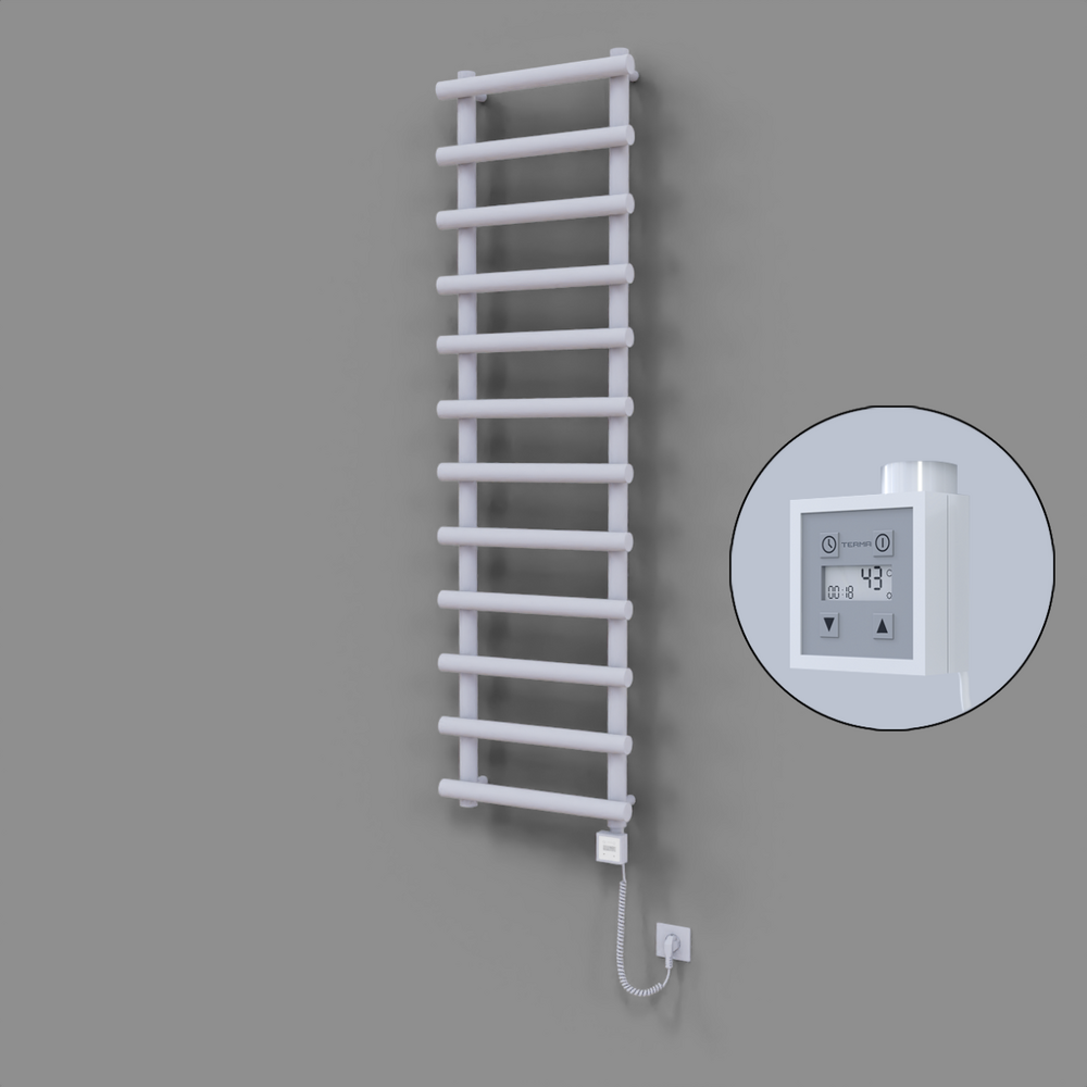 Amazon Dekoratif Elektrikli Havlupan 500x1750 Beyaz (KTX3 Termostat) 1000W Spiral Kablolu - 1