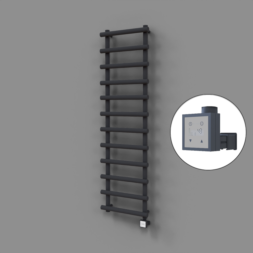 Amazon Dekoratif Elektrikli Havlupan 500x1750 Koyu Antrasit (KTX3 Termostat) 1000W - 1