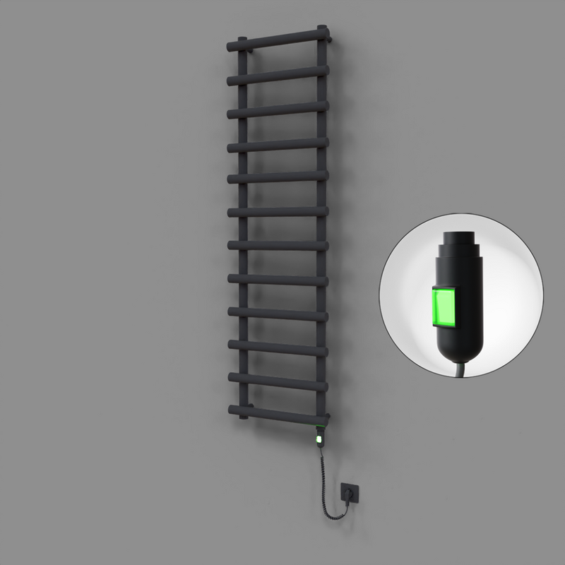 Amazon Dekoratif Elektrikli Havlupan 500x1750 Koyu Antrasit (On/Off Düğmeli) 900W 