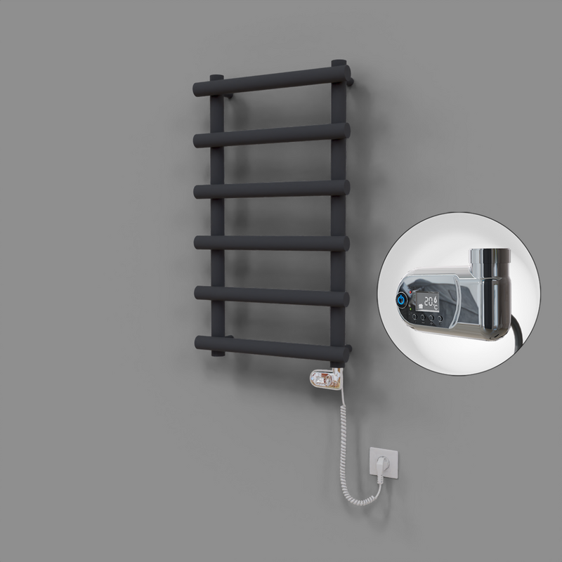 Amazon Dekoratif Elektrikli Havlupan 500x850 Koyu Antrasit (Thesis Termostat) 300W 