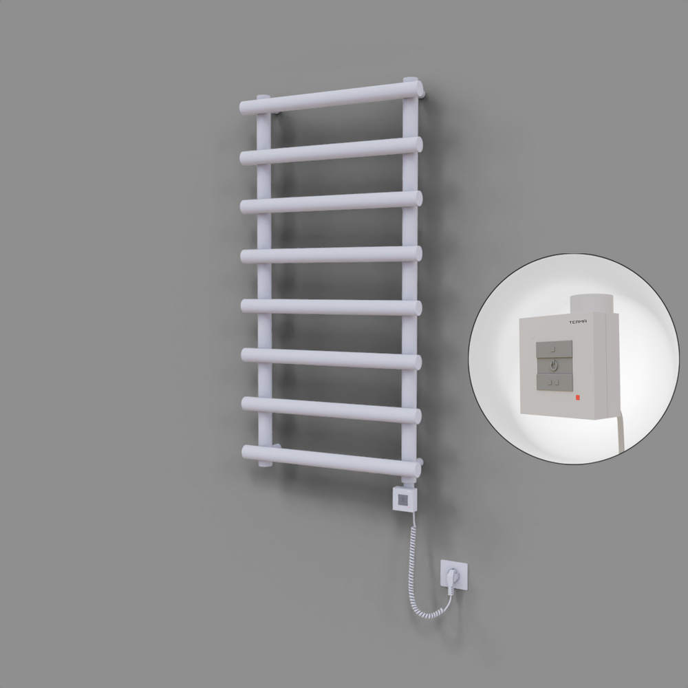 Amazon Dekoratif Elektrikli Havlupan 600x1150 Beyaz (KTX1 Termostat) 600W Spiral Kablolu - 1