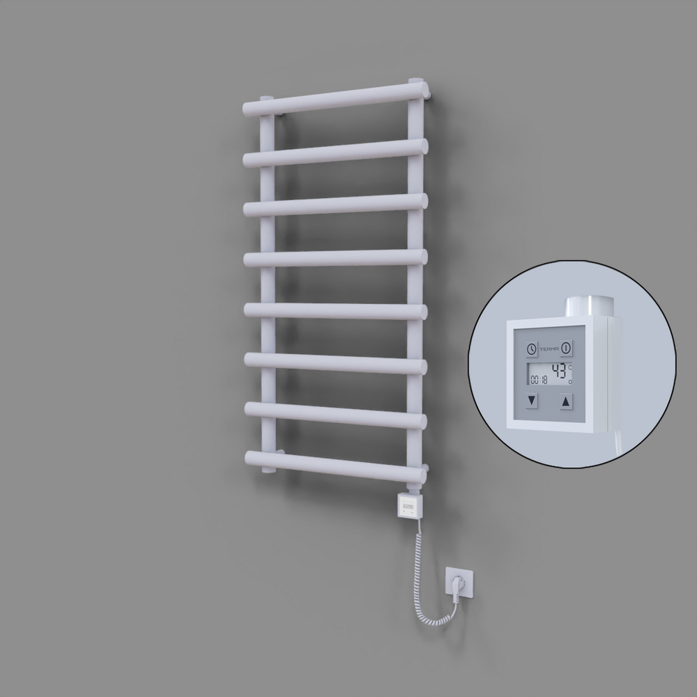 Amazon Dekoratif Elektrikli Havlupan 600x1150 Beyaz (KTX3 Termostat) 600W Spiral Kablolu - 1