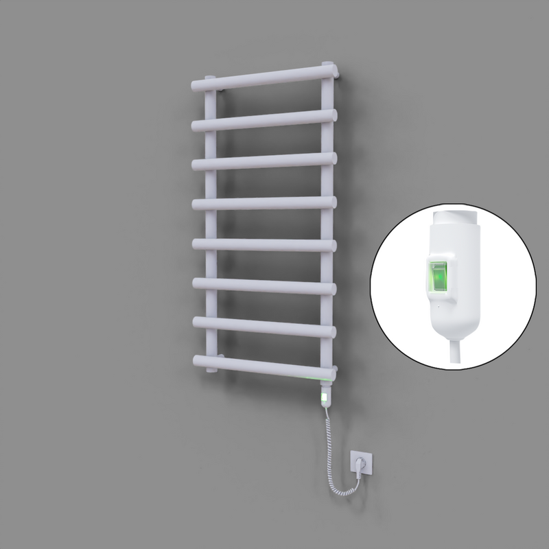 Amazon Dekoratif Elektrikli Havlupan 600x1150 Beyaz (On/Off Düğmeli) 600W 