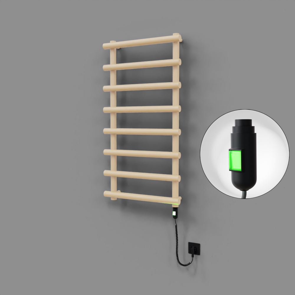Amazon Dekoratif Elektrikli Havlupan 600x1150 Kapuçino (On/Off Düğmeli) 600W - 1
