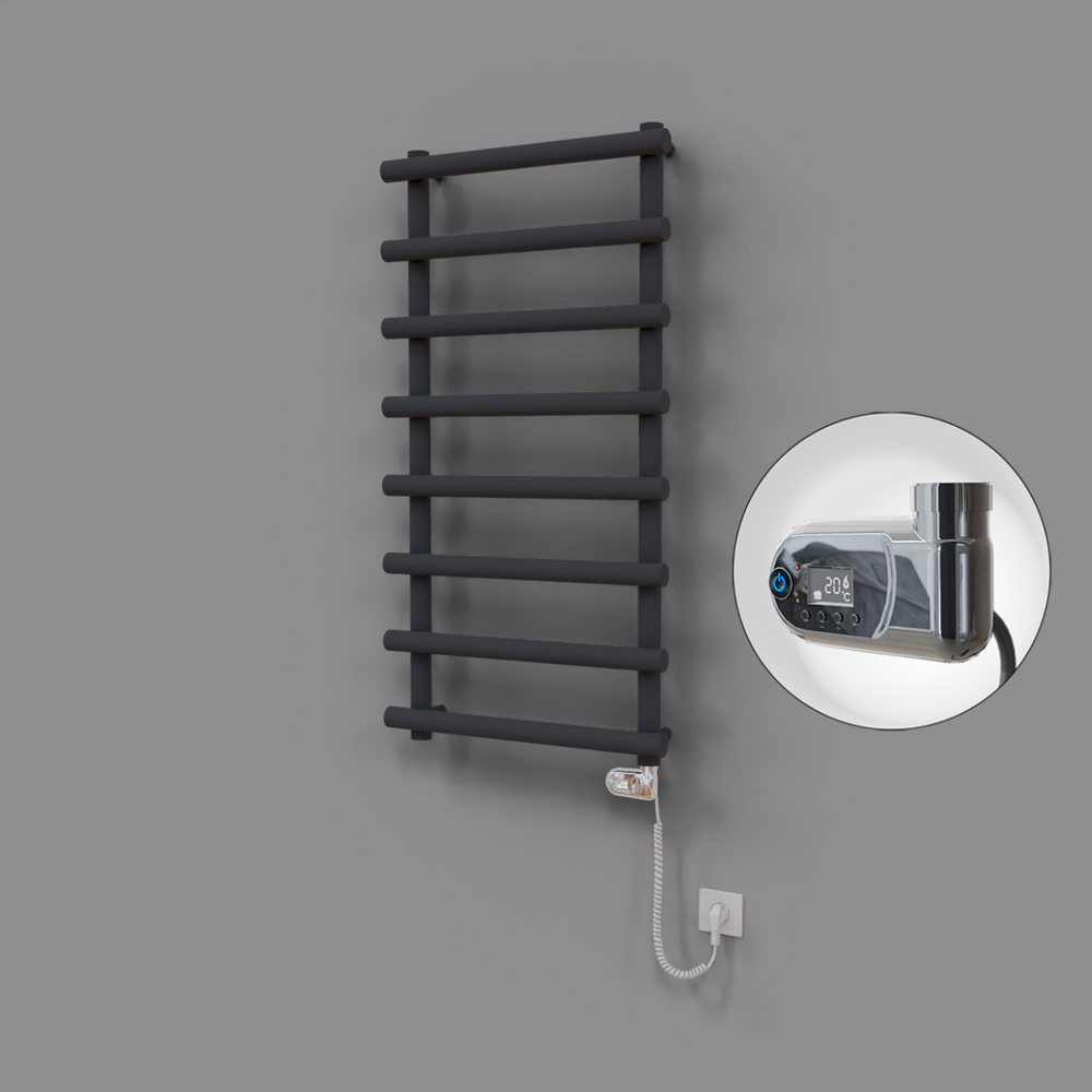 Amazon Dekoratif Elektrikli Havlupan 600x1150 Koyu Antrasit (Thesis Termostat) 600W - 1