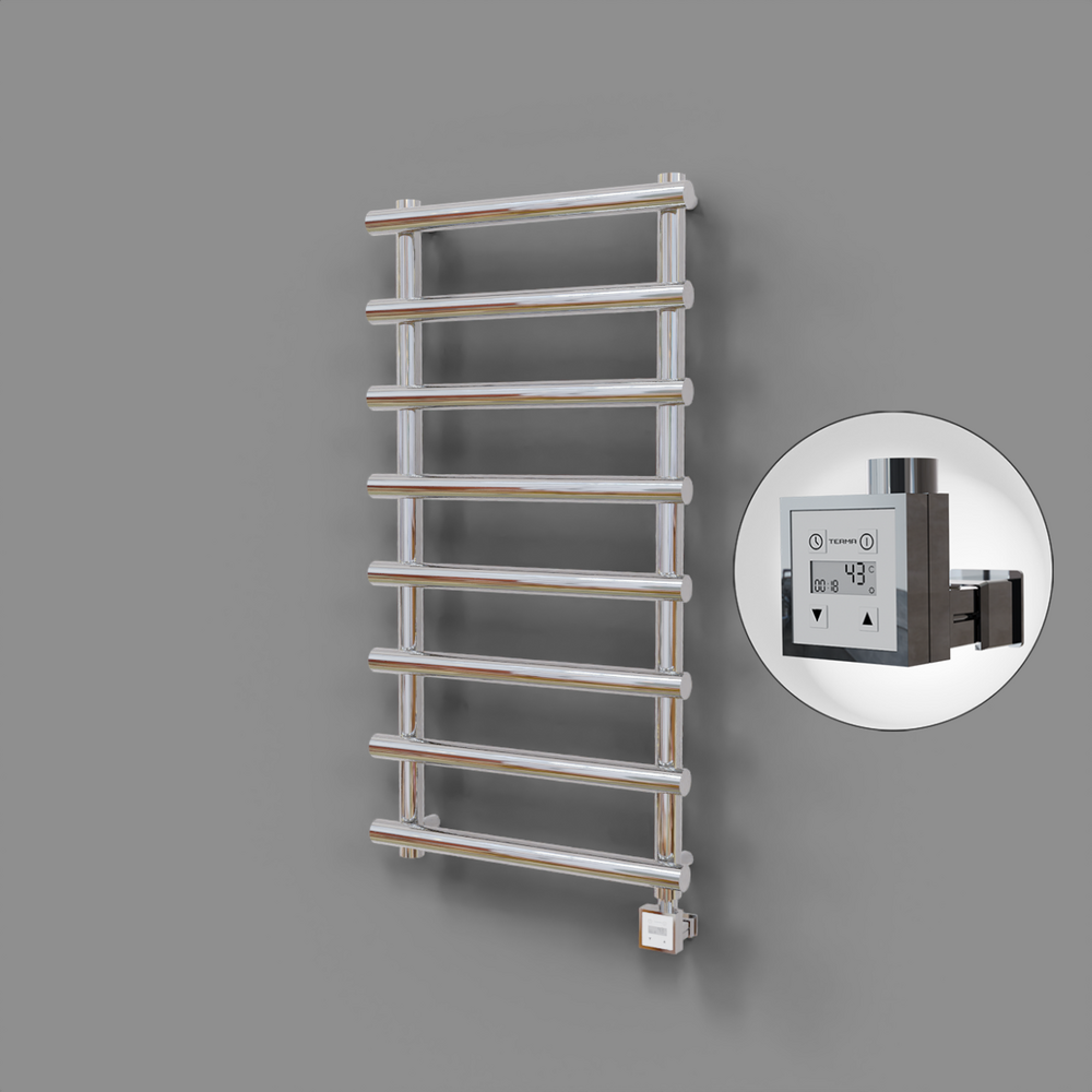 Amazon Dekoratif Elektrikli Havlupan 600x1150 Krom (KTX3 Termostat) 300W - 1