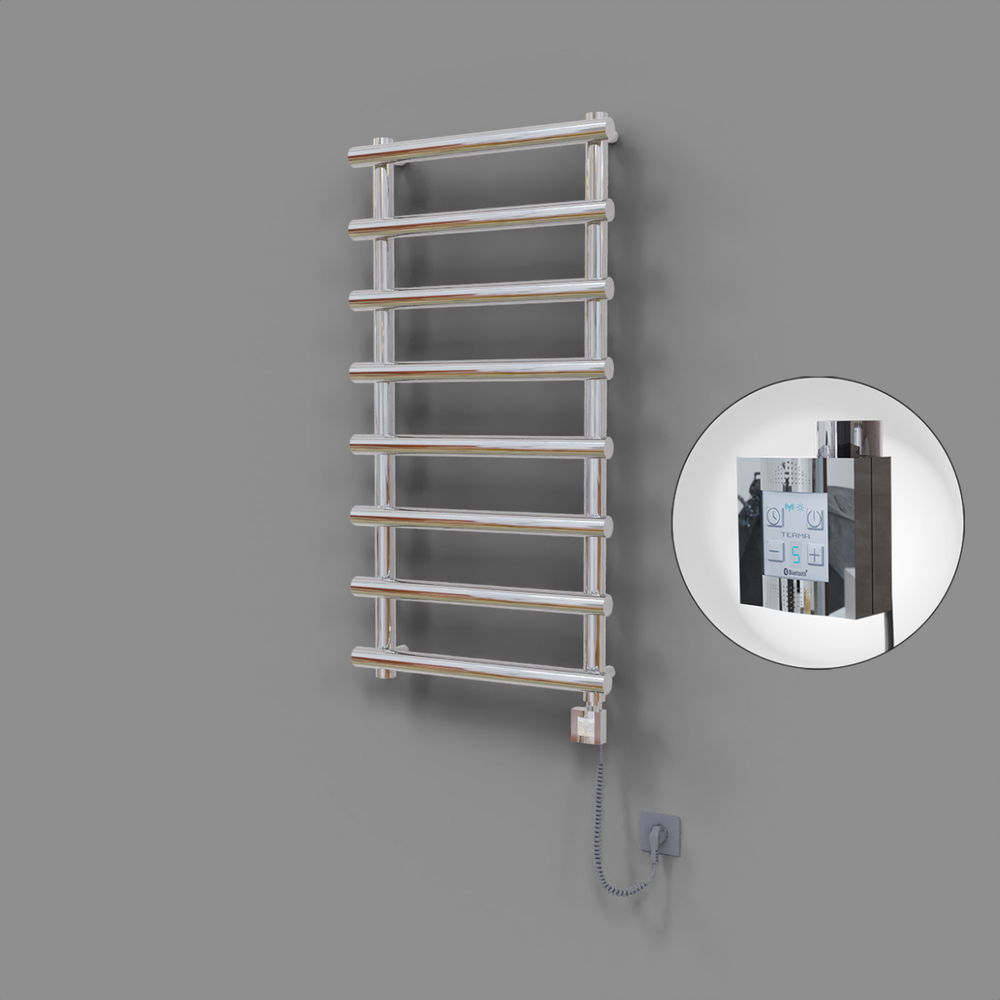 Amazon Dekoratif Elektrikli Havlupan 600x1150 Krom (KTX4 Termostat) 300W Spiral Kablolu - 1