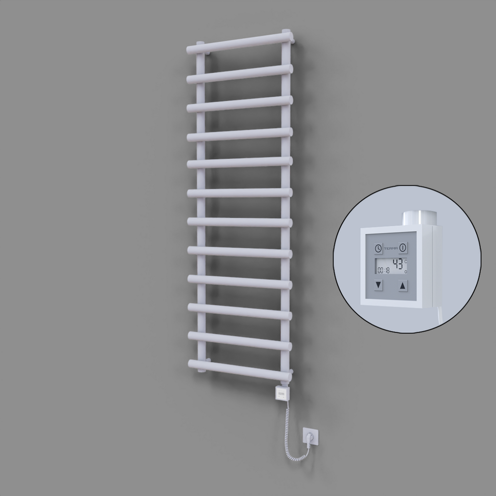 Amazon Dekoratif Elektrikli Havlupan 600x1750 Beyaz (KTX3 Termostat) 1000W Spiral Kablolu - 1