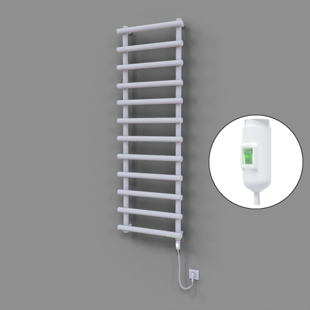 Amazon Dekoratif Elektrikli Havlupan 600x1750 Beyaz (On/Off Düğmeli) 900W - 1