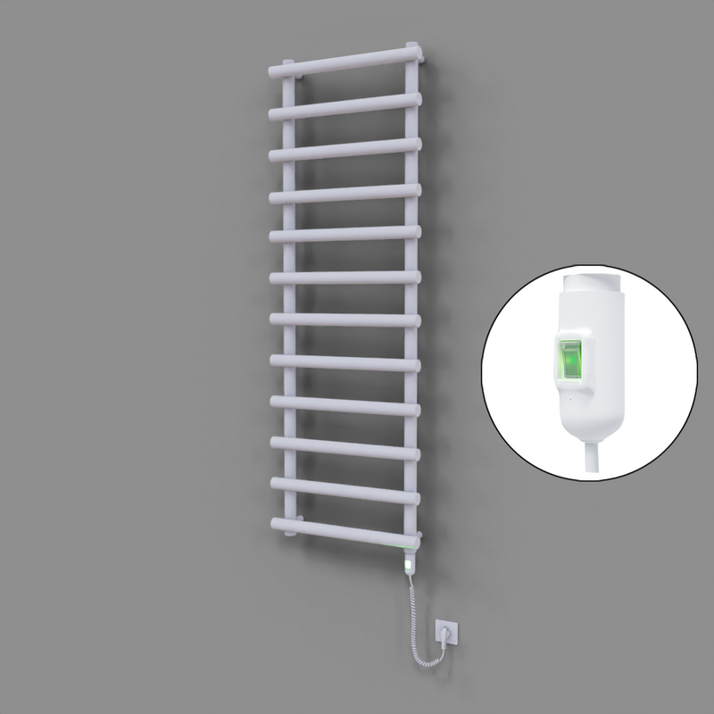 Amazon Dekoratif Elektrikli Havlupan 600x1750 Beyaz (On/Off Düğmeli) 900W 