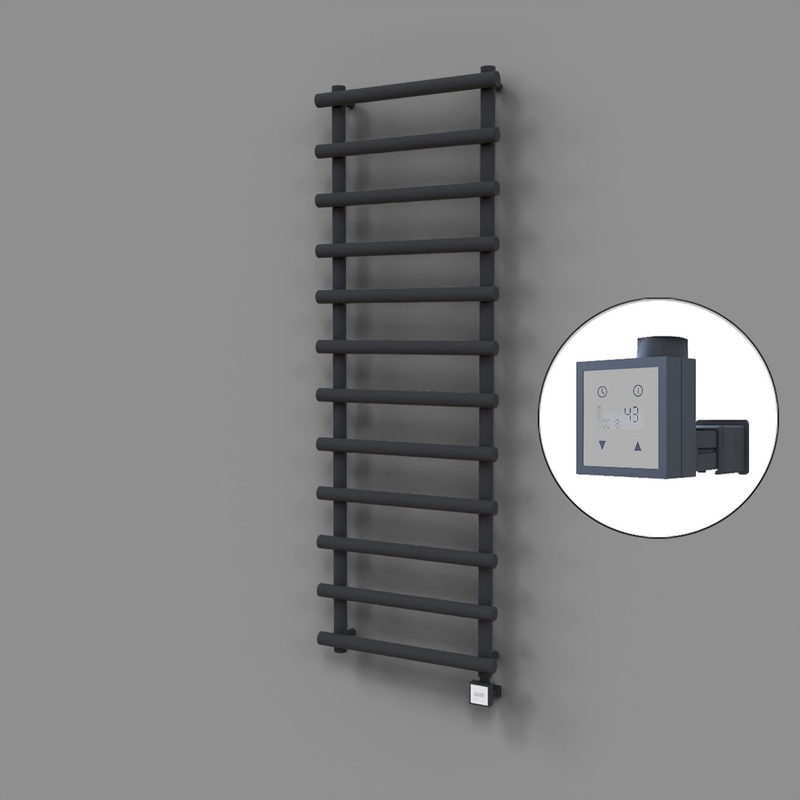 Amazon Dekoratif Elektrikli Havlupan 600x1750 Koyu Antrasit (KTX3 Termostat) 1000W 