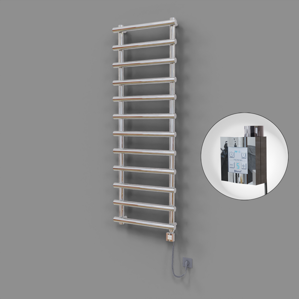 Amazon Dekoratif Elektrikli Havlupan 600x1750 Krom (KTX4 Termostat) 600W Spiral Kablolu - 1