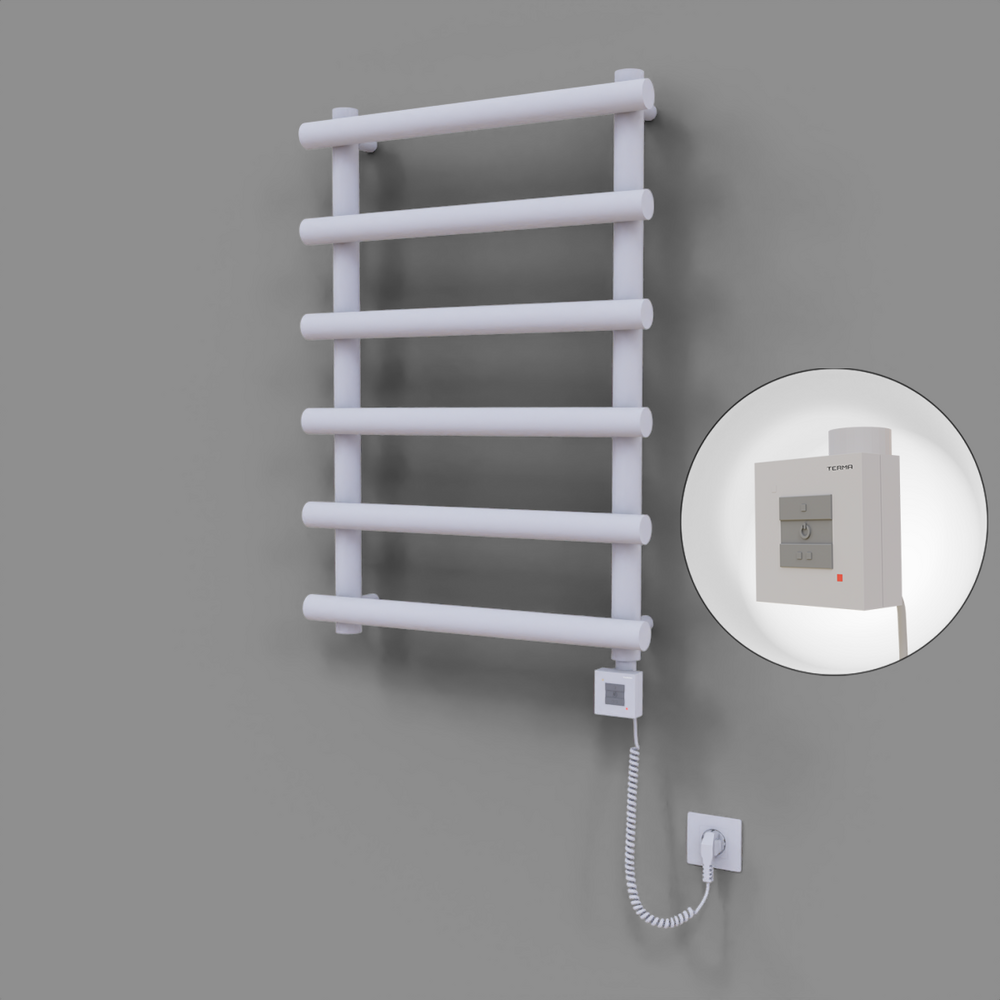 Amazon Dekoratif Elektrikli Havlupan 600x850 Beyaz (KTX1 Termostat) 300W Spiral Kablolu - 1