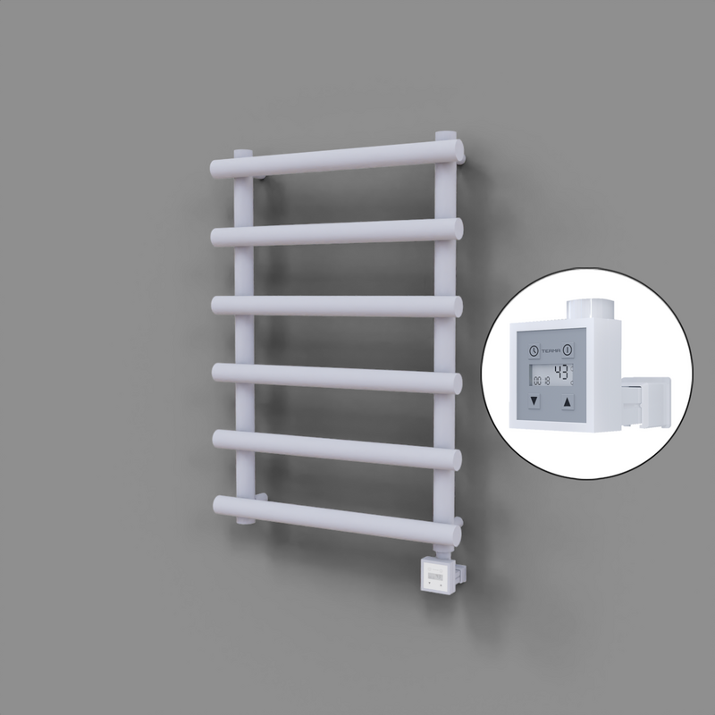 Amazon Dekoratif Elektrikli Havlupan 600x850 Beyaz (KTX3 Termostat) 300W 
